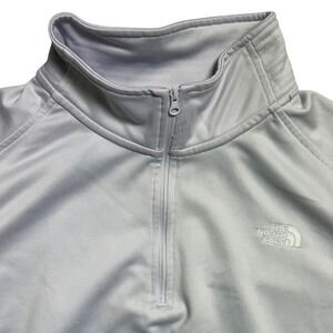 The North Face Womens XXL 1/4 Zip Pullover Light Grey Lavender Active Top J5